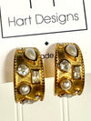 Hart Designs- Glitter In Gold Hoops