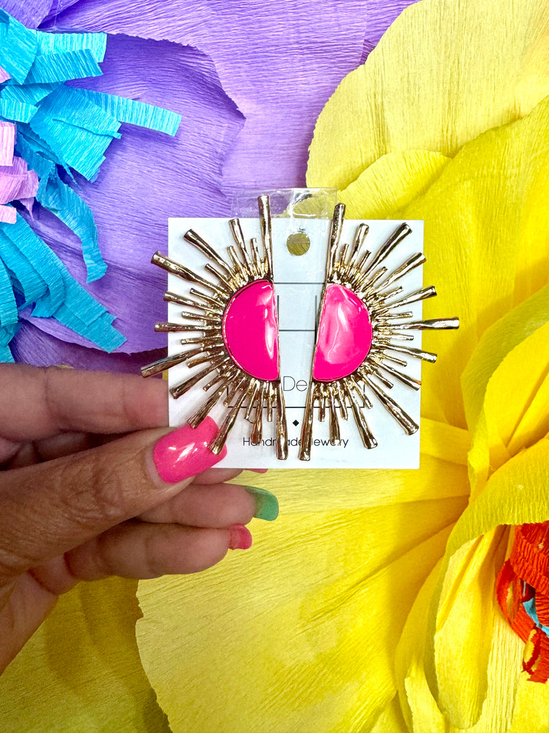 Hart Designs- Pink Sunshine Earrings