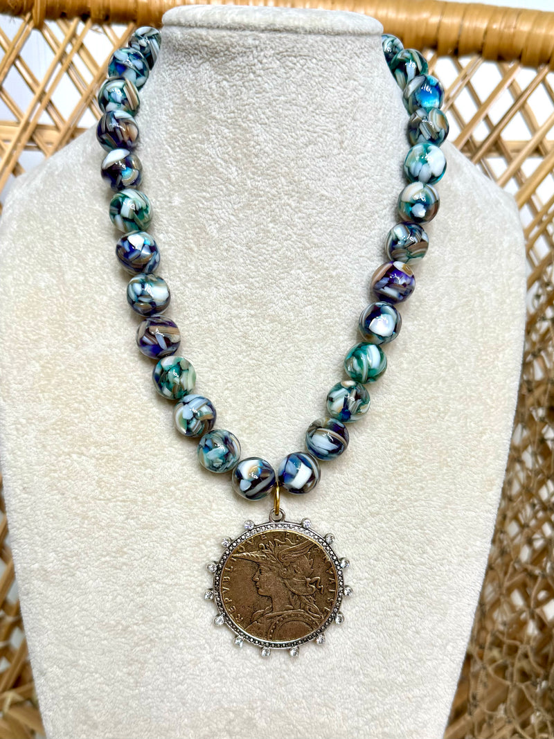 Yochi- Lost My Marbles Coin Necklace