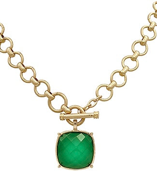 Summer Glimmer Necklace- Mint