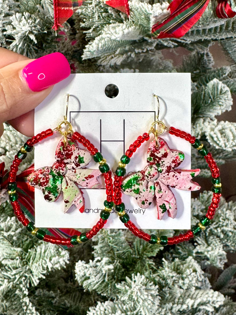 Hart Designs- Christmas Bows Earrings