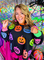 Queen of Sparkles- Jack O Lantern Sweatshirt- Final Sale