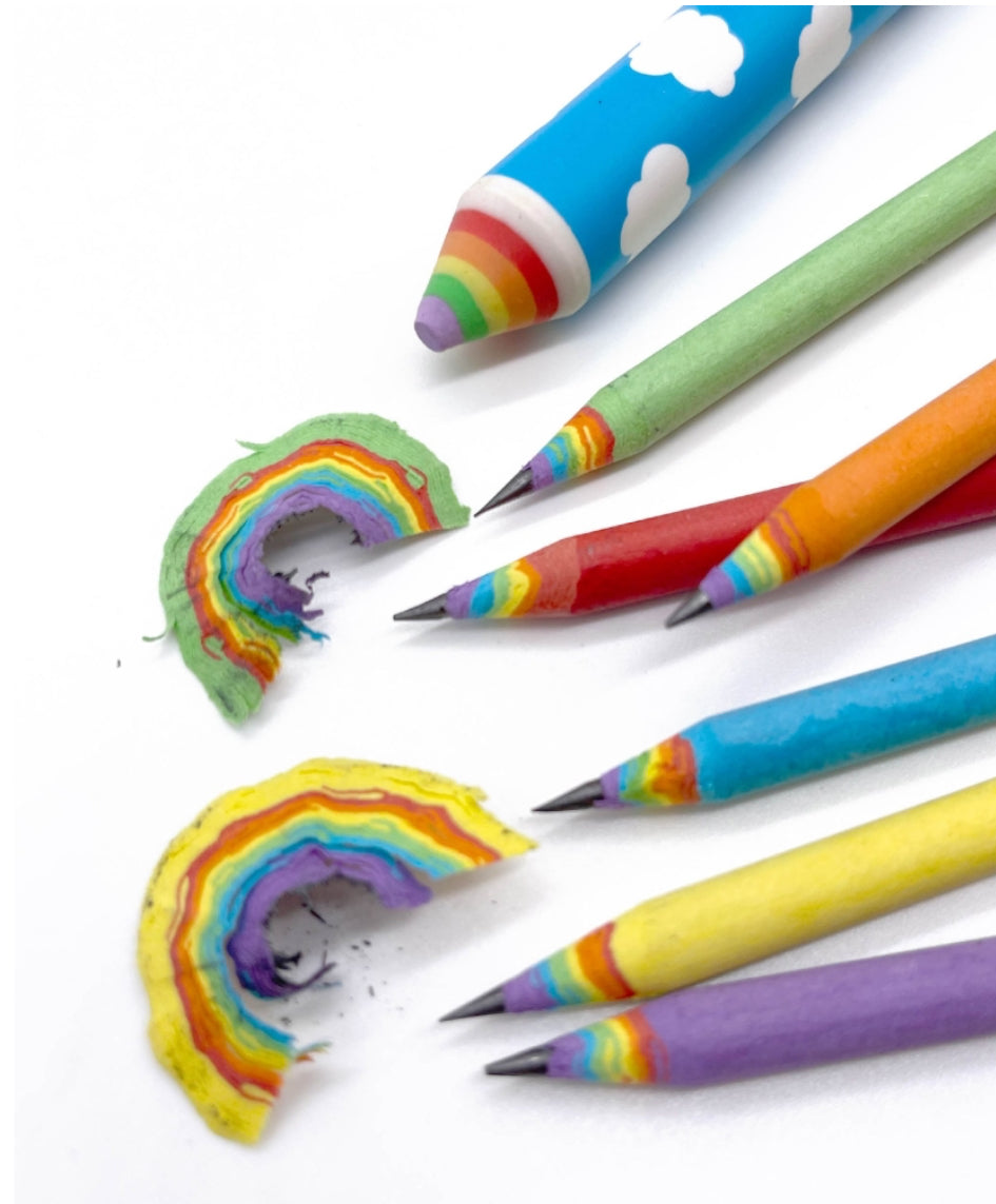 Snifty- Recycled Rainbow Pencils & Eraser Set