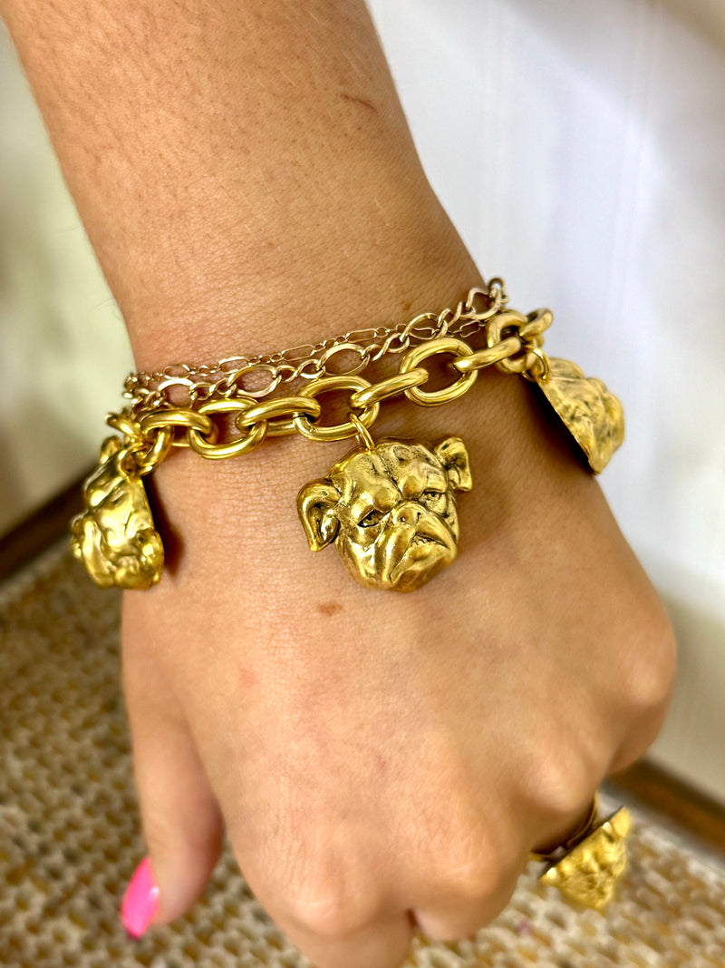 Yochi- Bulldog Country Charm Bracelet