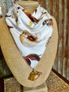 Horses And Hooves Scarf Necklace