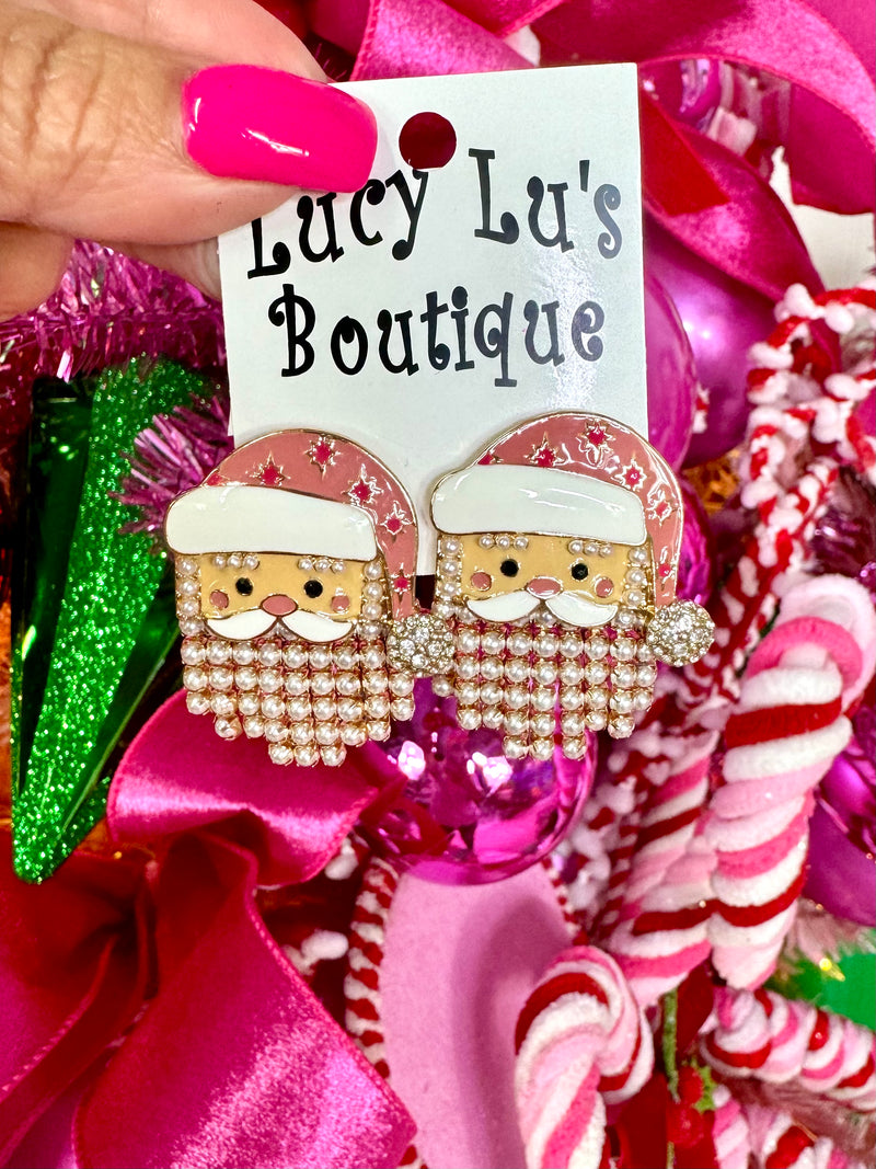 Blingy Santa Earrings