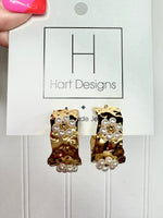 Hart Designs - Flower of Pearls Hoops