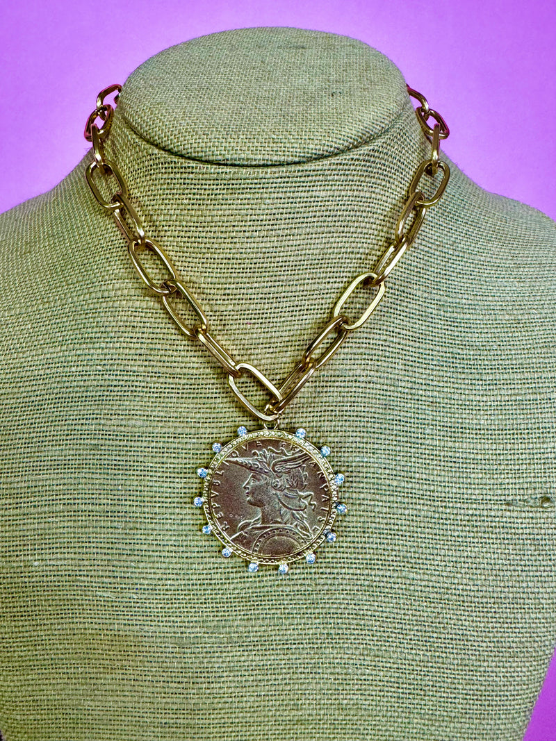 Yochi- Nicole Coin Necklace