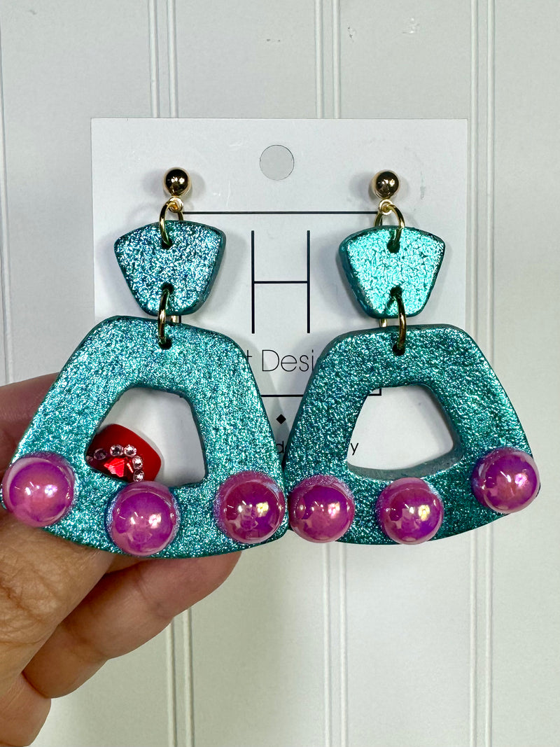 Hart Designs - Glitter Me Up Earrings - Blue