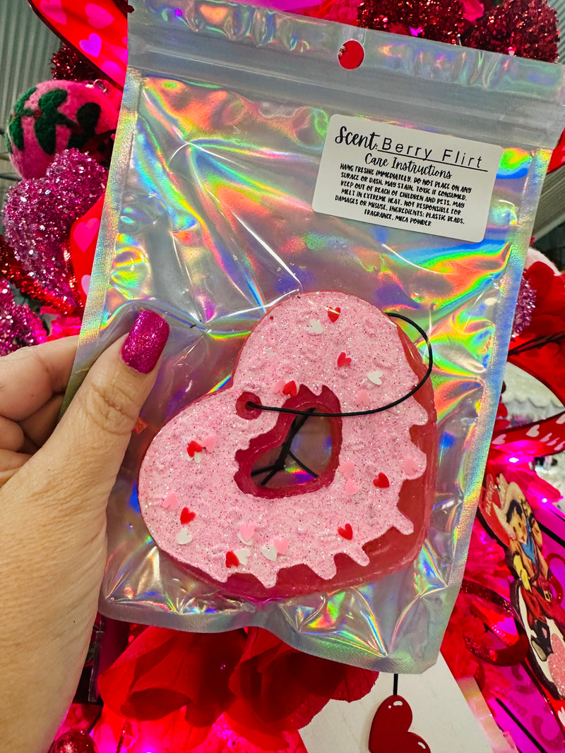 Valentines Donut Freshie-Pink