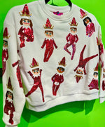 QOS- Kids Elf On The Shelf Sweatshirt