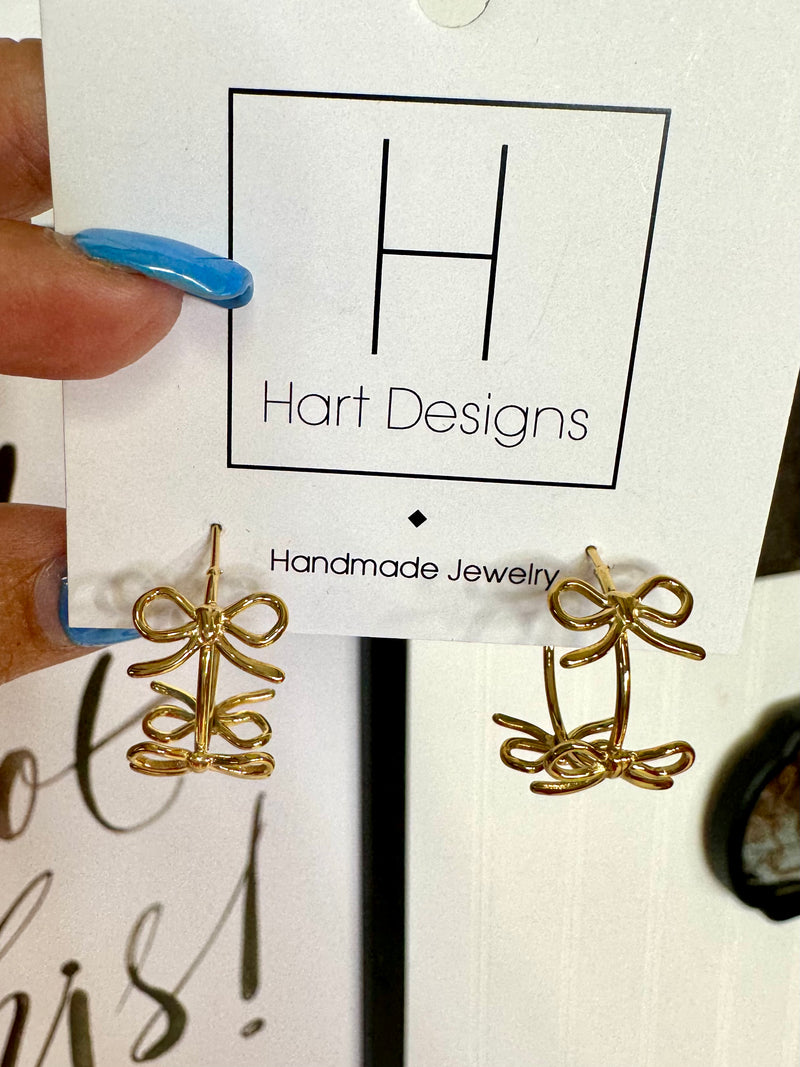 Hart Designs- Yours Truly Bow Hoops