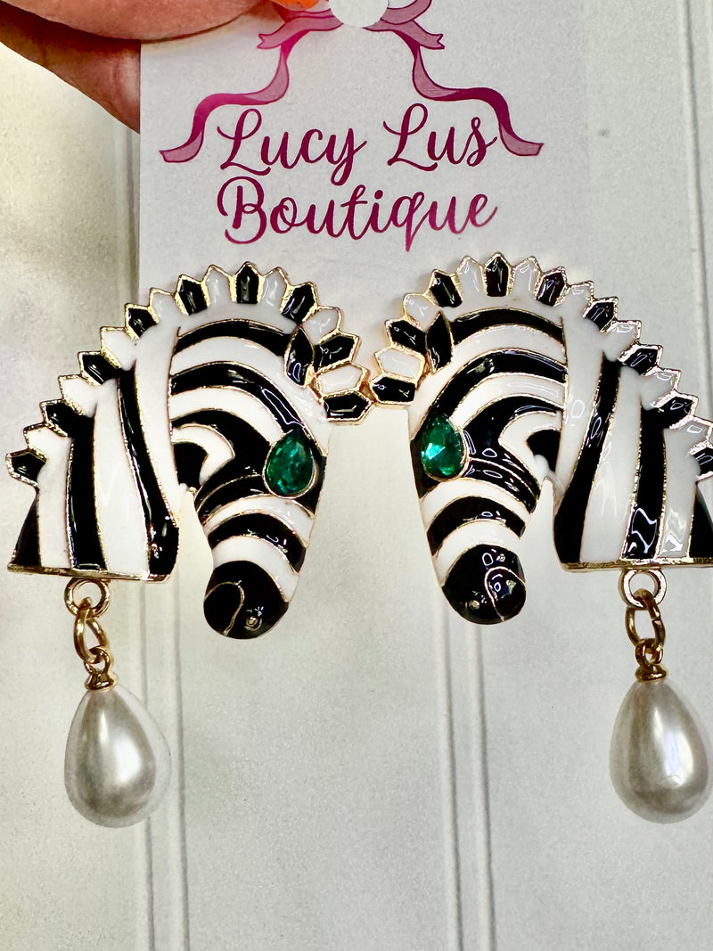 Dancing Zebra Earrings