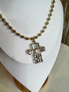 Yochi- Diamond Cross Necklace