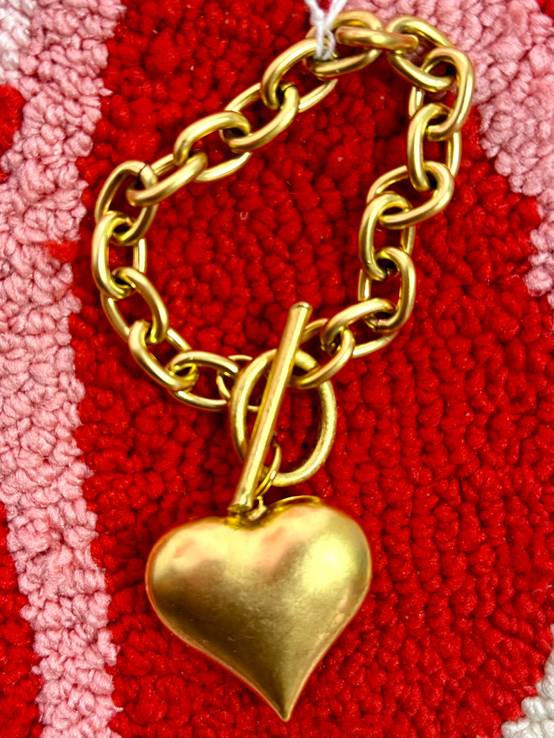 Yochi- Broken Heart Toggle Bracelet