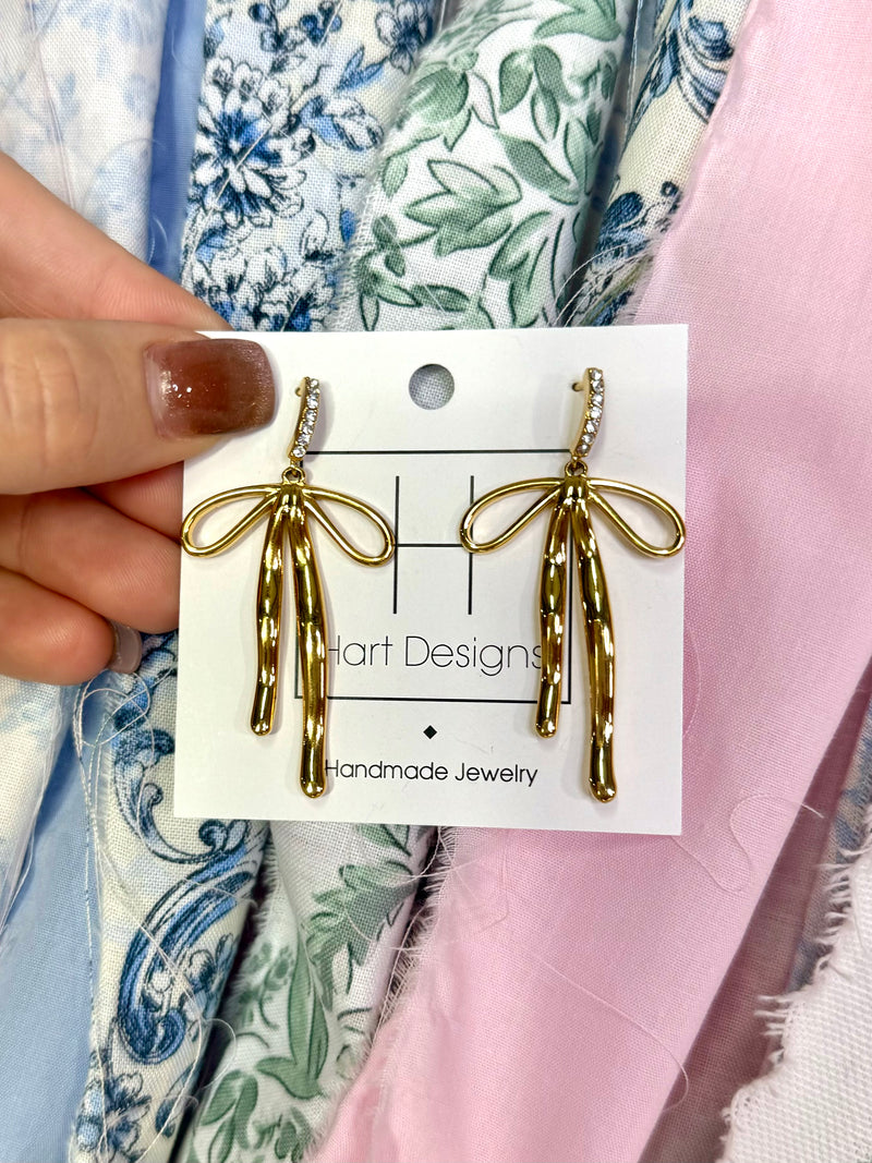 Hart Designs- Blinging Bows Earrings