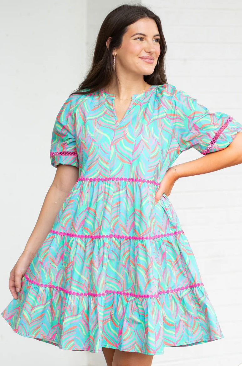 MM - Palm Fresca Teal - Palmer Dress