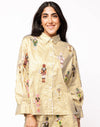 QOS- Gold Nutcracker Button Up