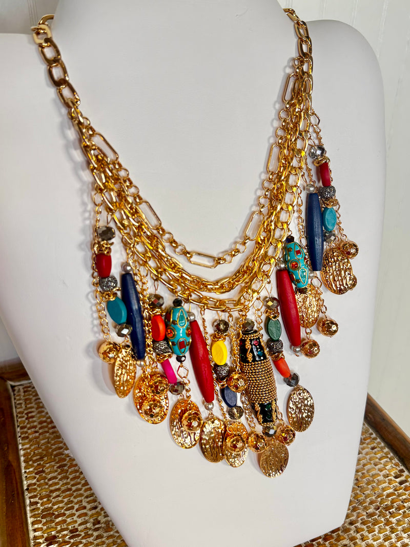Gypsy Layers Charm Necklace
