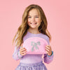 Iscream- Glitter Bow Oval Cosmetic Bag