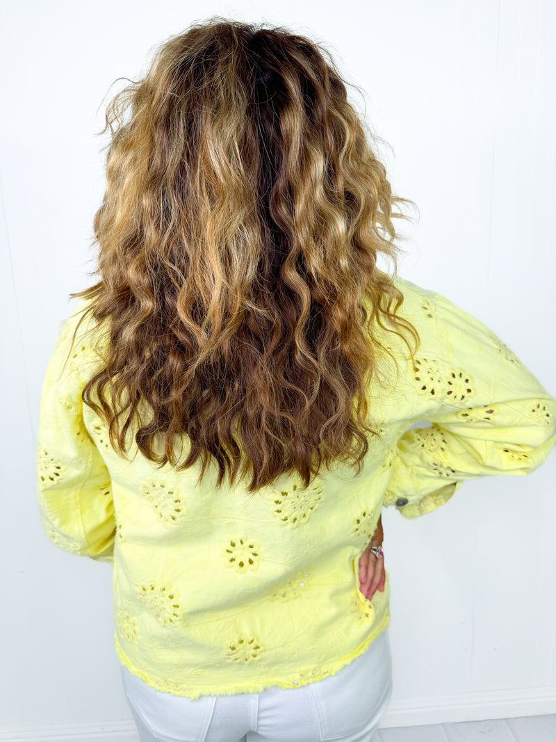 Lemon Squeeze Eyelet Jacket
