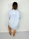 Blue Citrus Button Down Dress