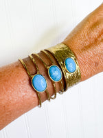 Hollywood Glam Turquoise Cuff Bracelet