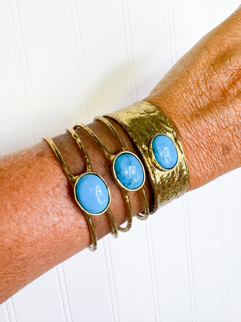 Hollywood Glam Turquoise Cuff Bracelet