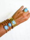 Hollywood Glam Turquoise Cuff Bracelet