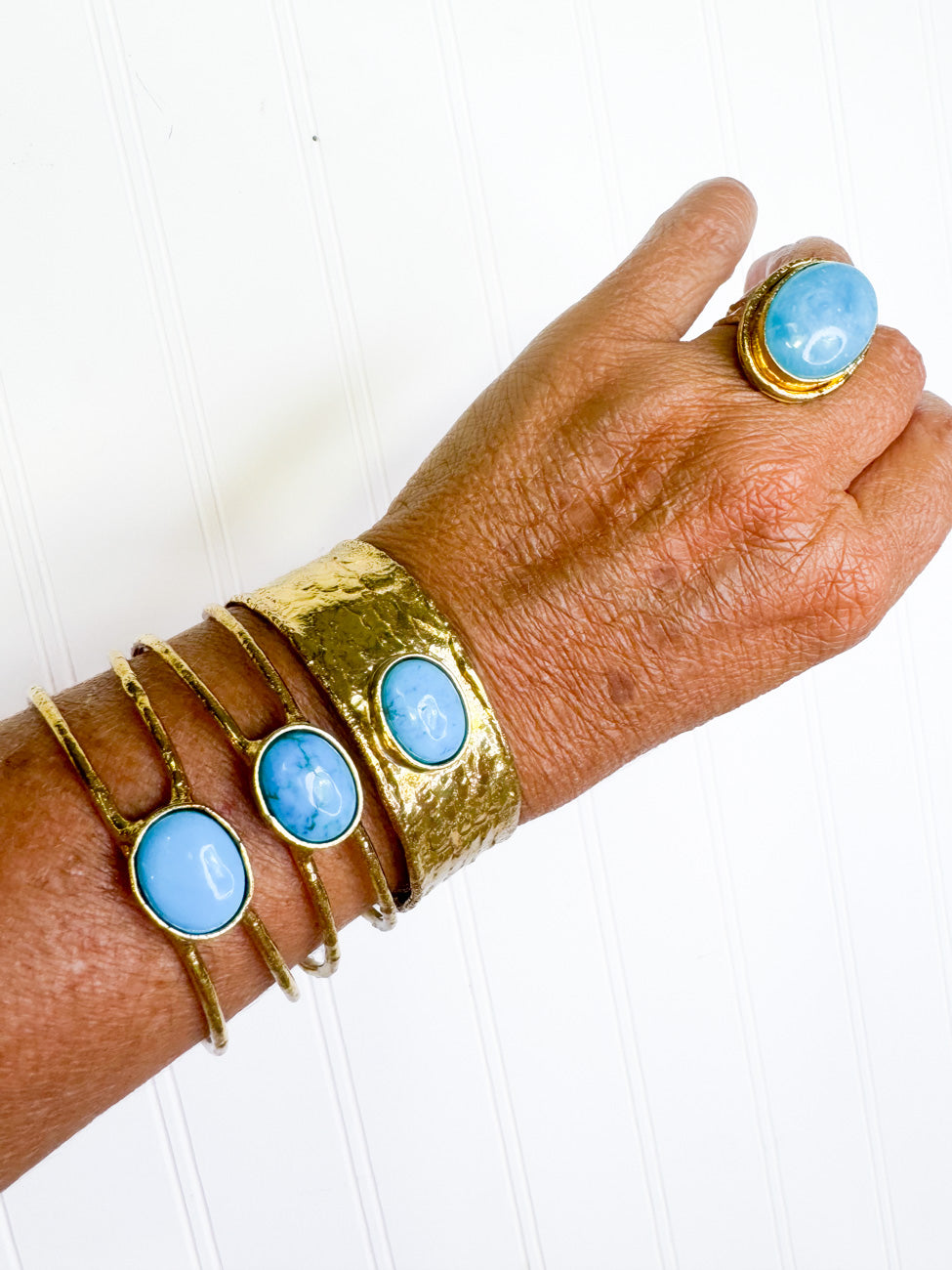 Hollywood Glam Turquoise Cuff Bracelet