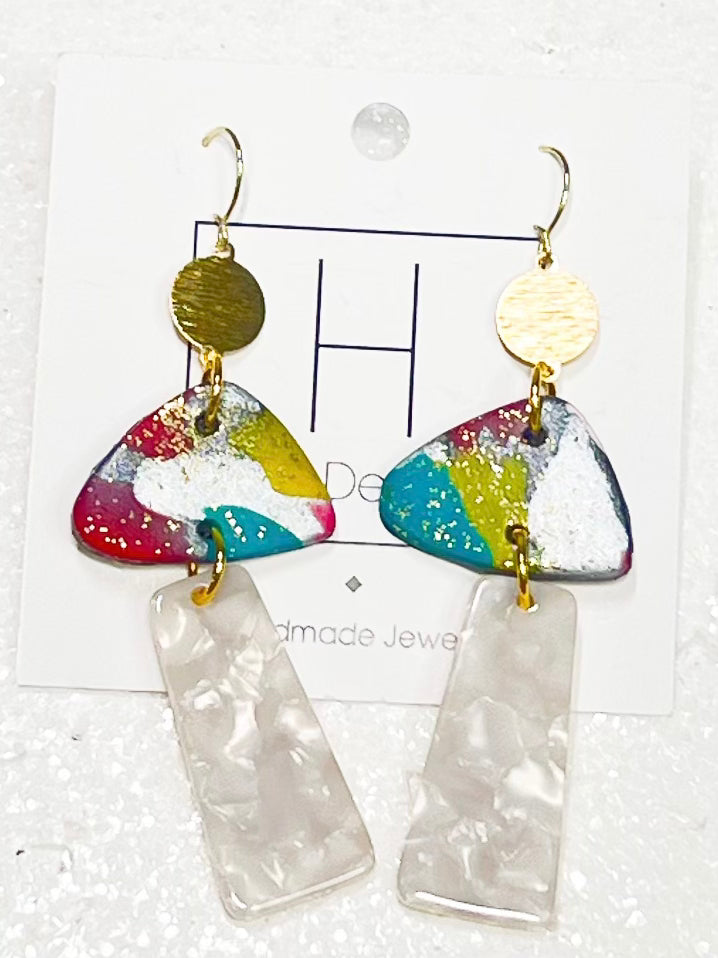 Hart Designs- Marble Swirl Earrings