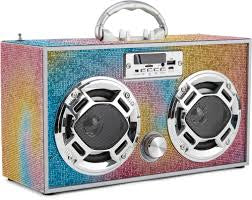 Swirl Bling Retro Boombox