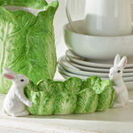 Raz 10" Green Cabbage Tray with Easter Bunnies
