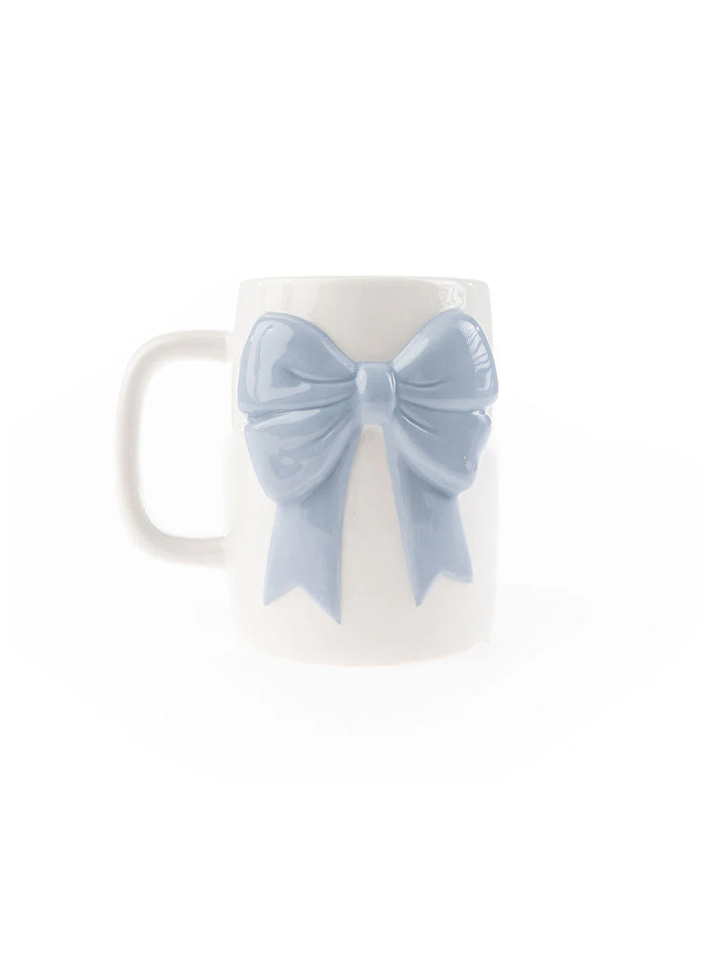 Mary Square - Ceramic Bow Mug - Blue
