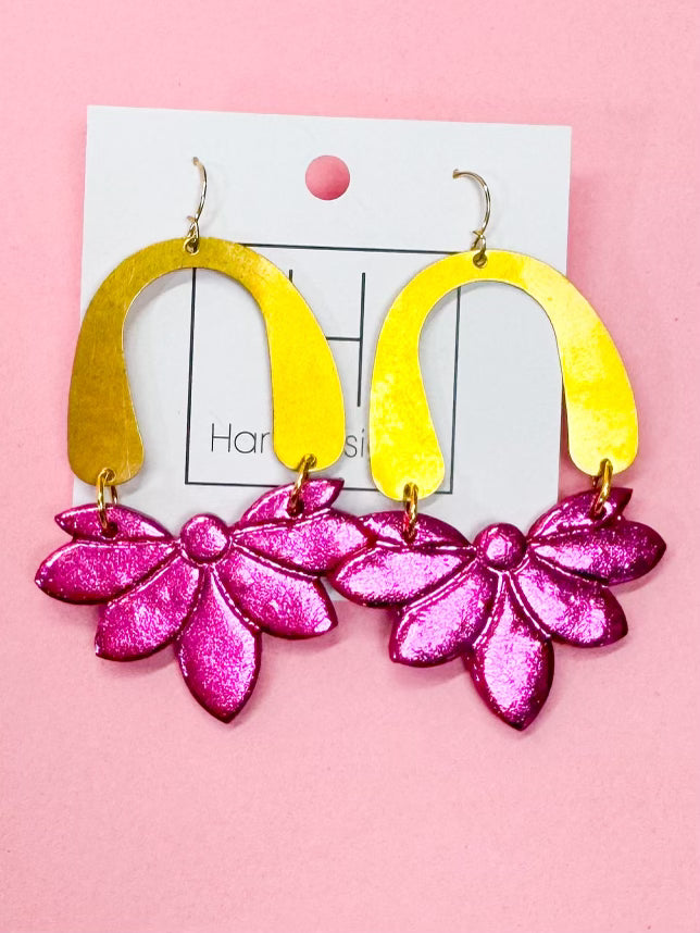 Hart Designs- Flora Metallic Earrings