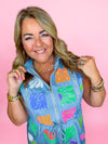 Queen of Sparkles - Denim Flower Romper