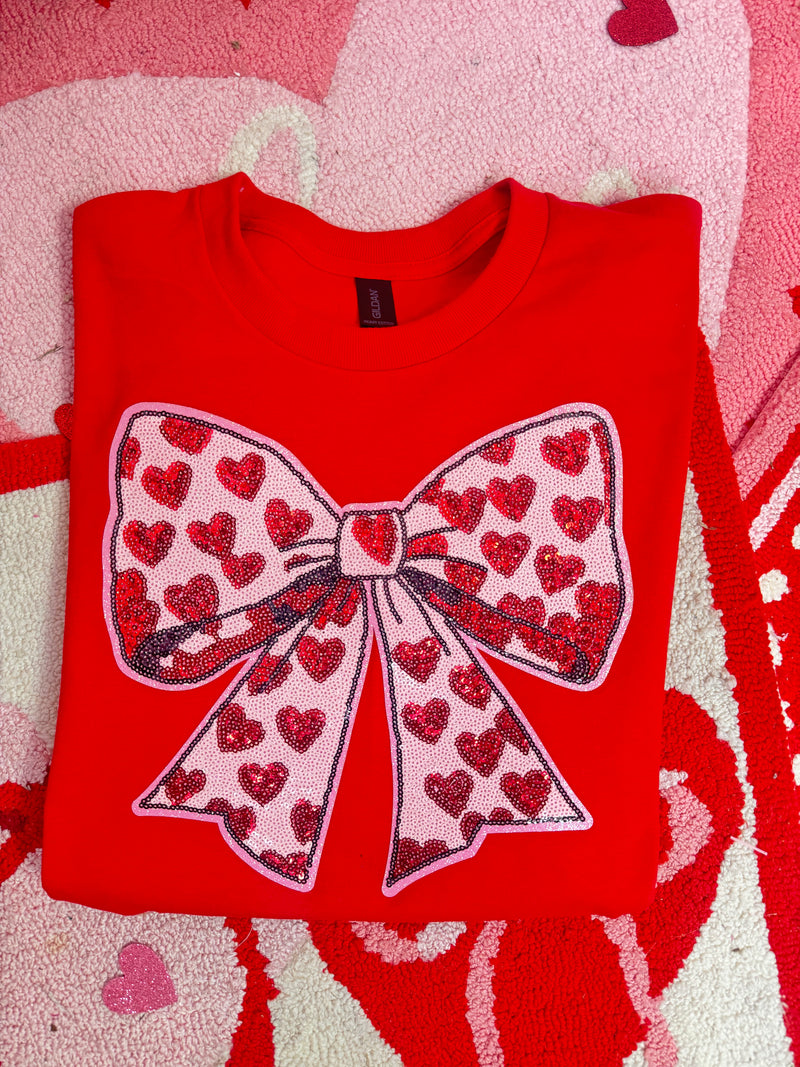 Hearts On Fire Bow Tee