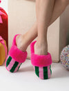 Shiraleah Felicity Stripe Slippers- Pink