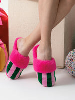 Shiraleah Felicity Stripe Slippers- Pink