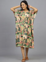 Tropical Print Cotton Kaftan