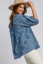 Blue Belle Paisley Print Tunic