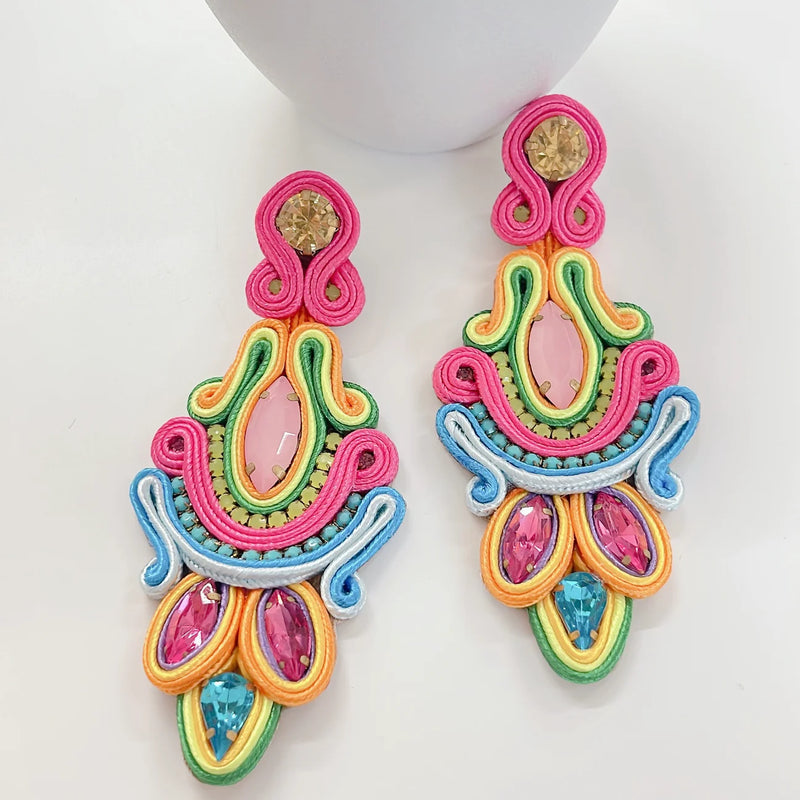 Clara Tahiti Earrings- Pink- Treasure Jewels