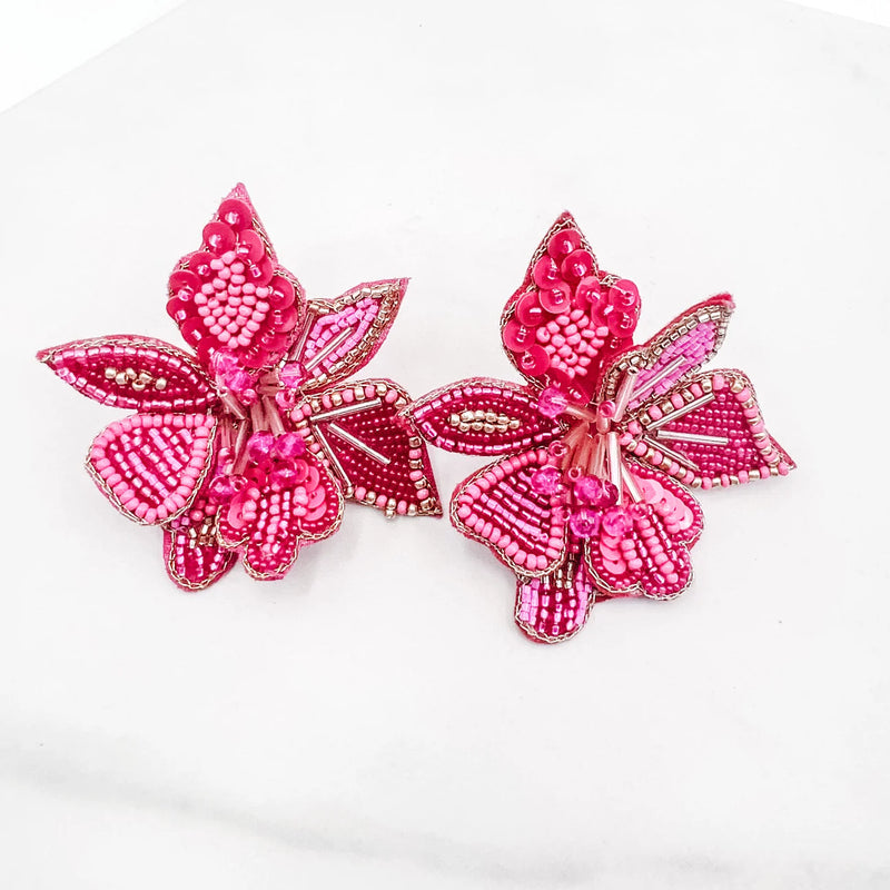 Heavenly Hibiscus Earrings- Treasure Jewels