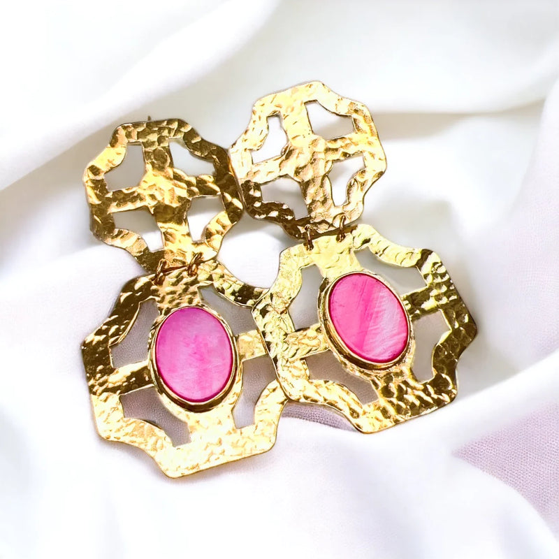 Stacey Earrings-Pink-Treasure Jewels