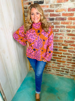 Tropical Spice Palm Leaf Sweater