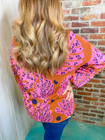 Tropical Spice Palm Leaf Sweater