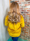 Amber Floral Velvet Button Down- Golden