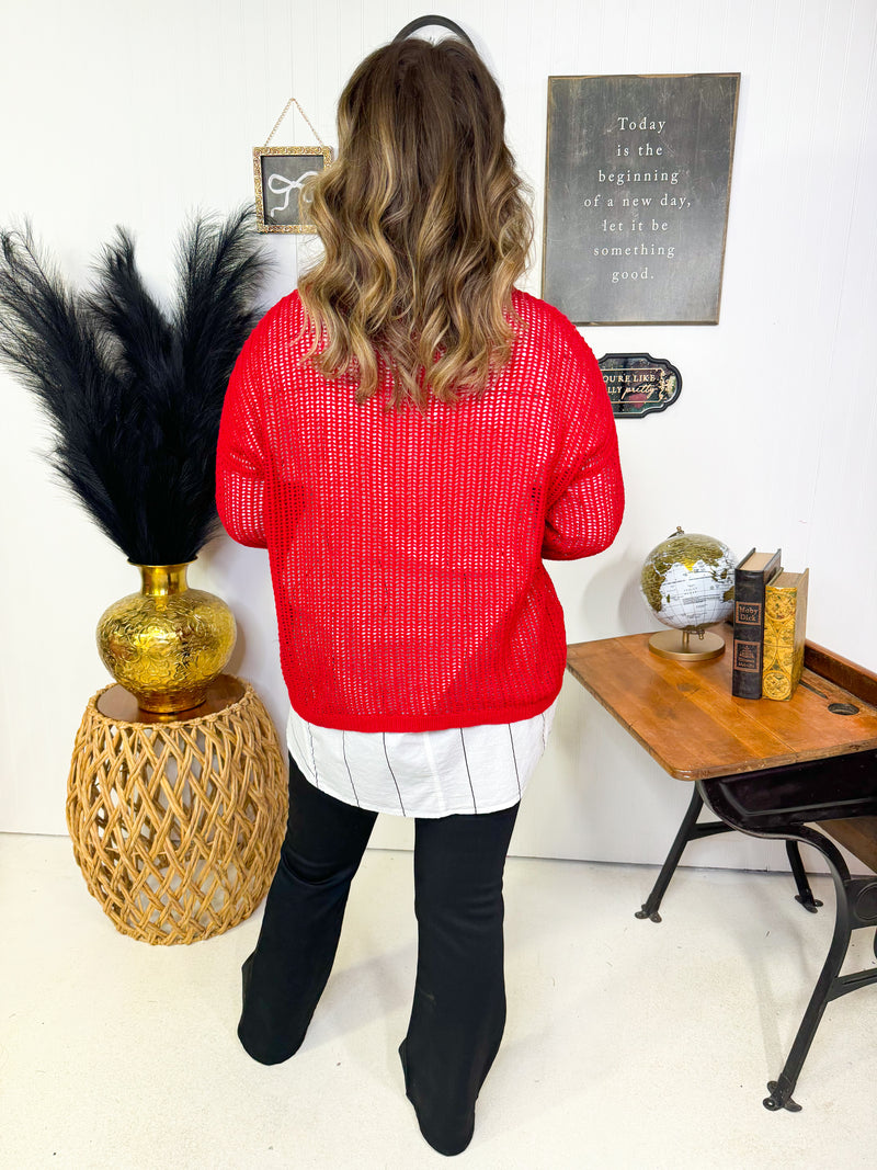 Seeing Red Sweater Top