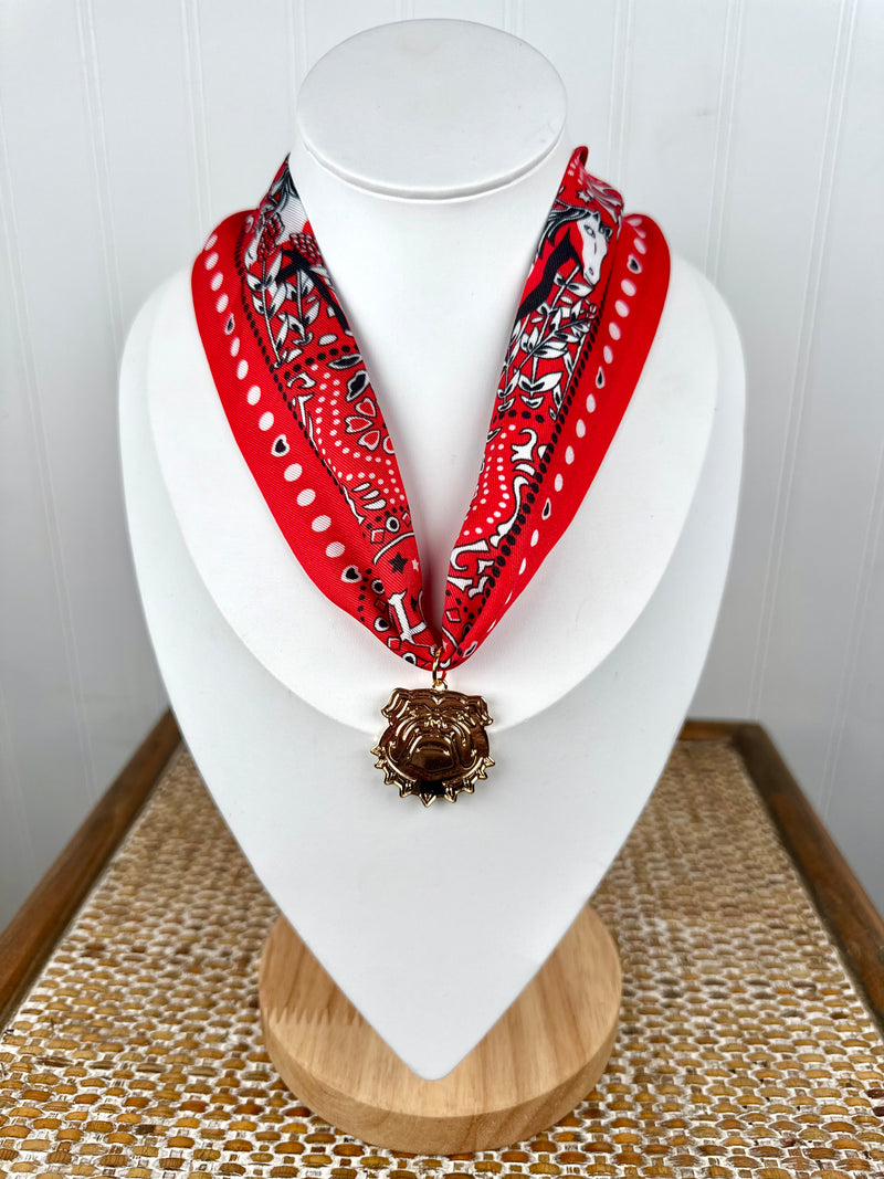 Hart Designs- Bulldog Bliss Scarf Necklace