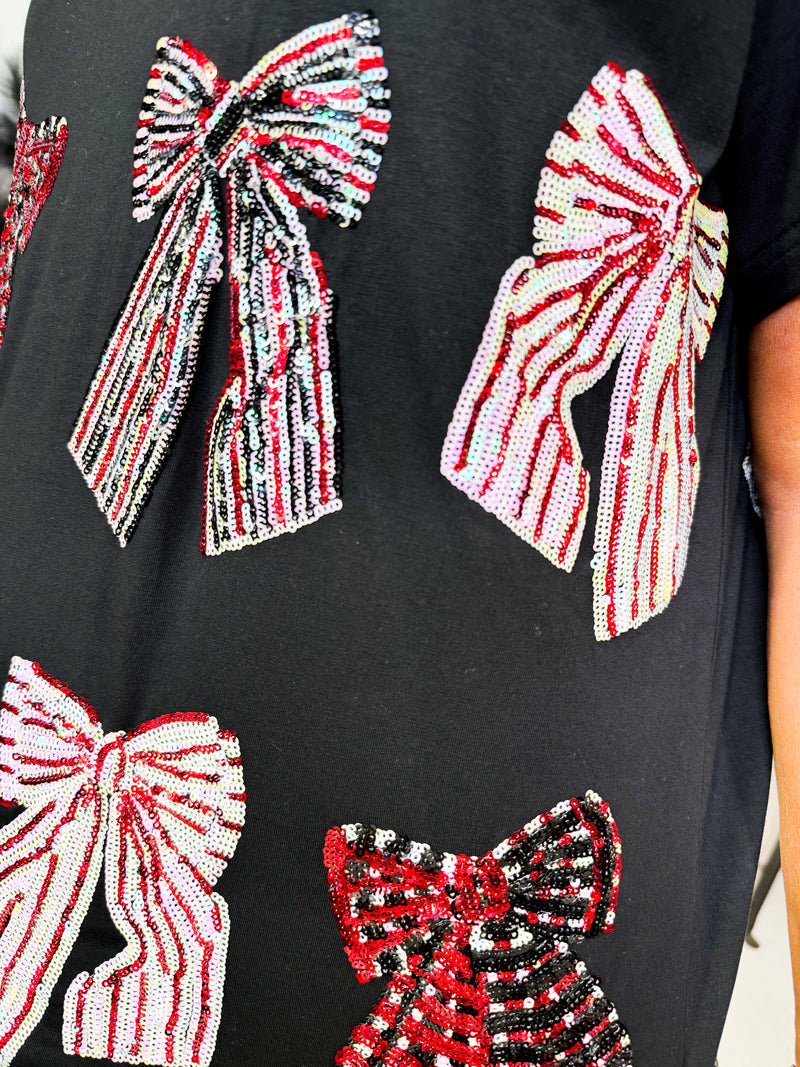 Queen of Sparkles- Bows For Days Tee